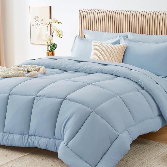 Sasttie Queen Comforter Set, 7 Pieces Bed in a Bag Queen, Complete Bedding Set by SASTTIE
