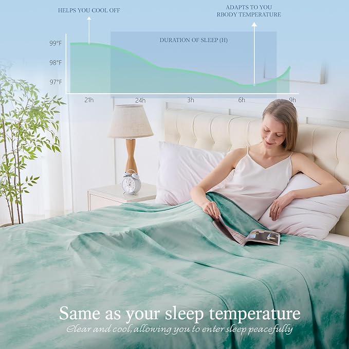 Cooling Blanket Twin Size for Hot Sleepers Ultra Lightweight & Breathable - Image 3