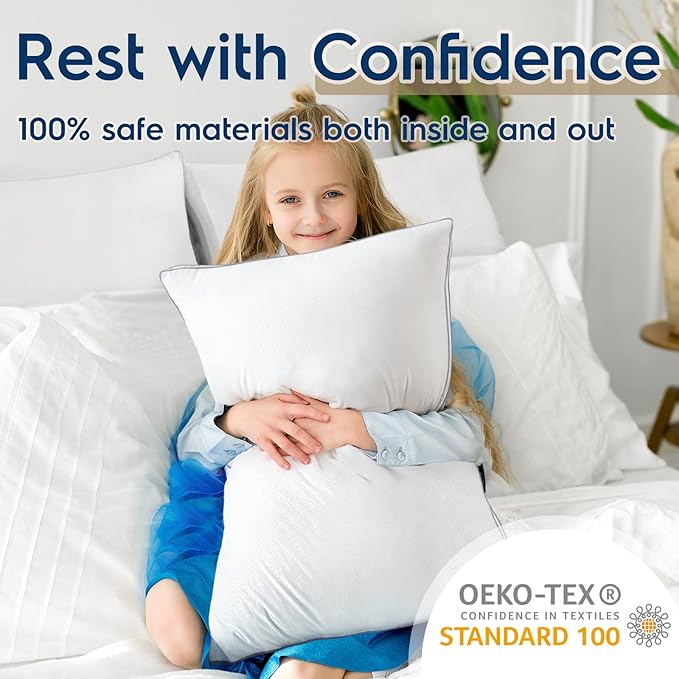 viewstar Bed Pillows Different Sizes Set of 2, Hotel Quality Cooling Down - Image 7