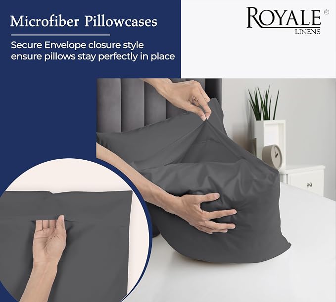 Royale Linens King Pillowcase Set of 2 - Image 5