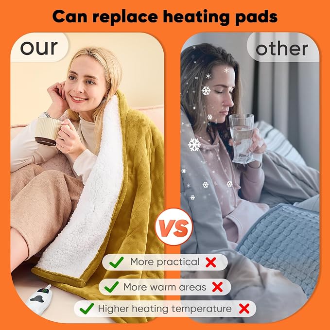 greenoak Heated Blanket Electric Full 72"X84", Heating Blankets - Image 6