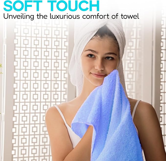 QUBA LINEN 100% Cotton Hand Towel Set – Soft, Absorbent Towels - Image 2