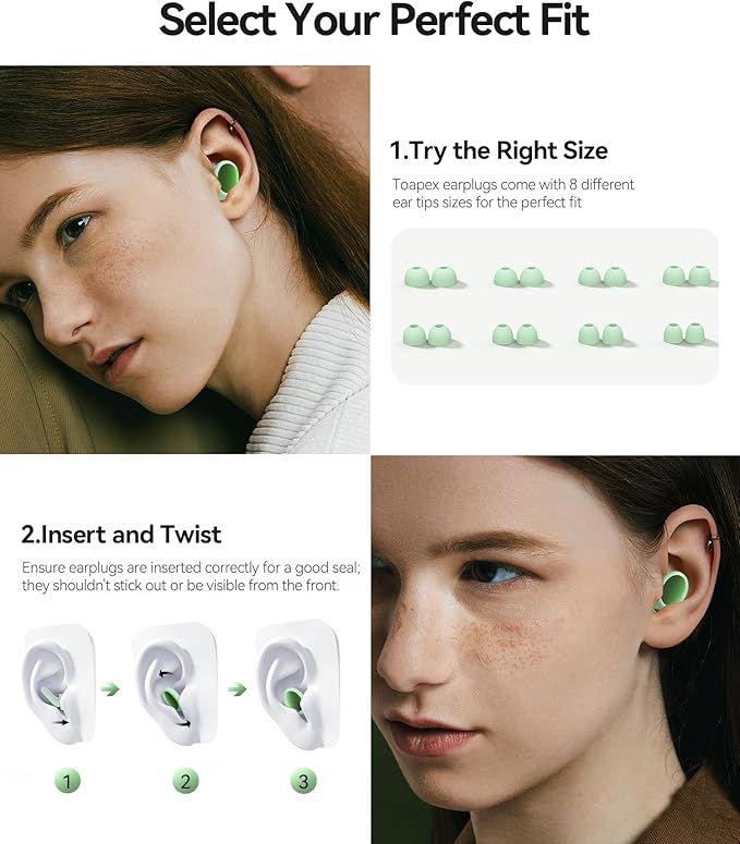 45dB Ear Plugs for Sleeping Noise Cancelling Ear Plugs for Noise Reduction & - Image 4