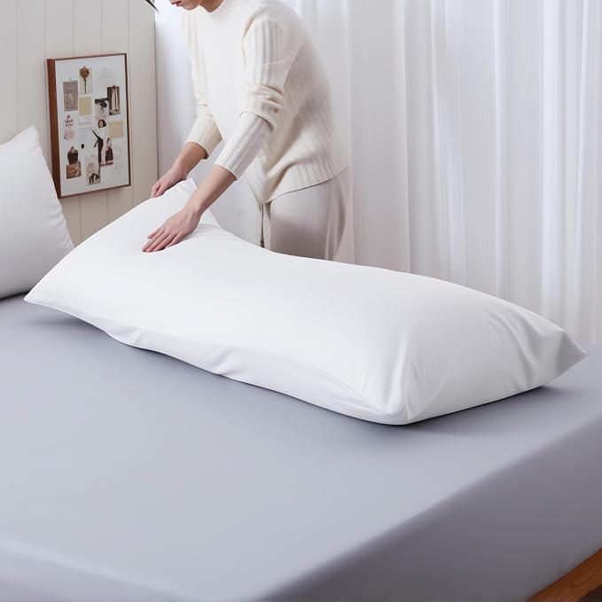 Body Cooling Pillow Case, Viscose Derived from Bamboo Long Pillow Protectors - Image 5