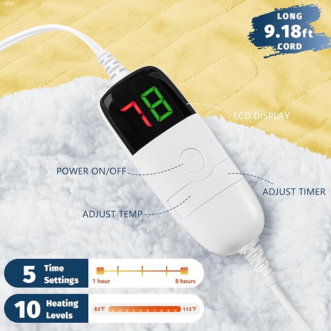 BOMOVA Heated Electric Blanket Full Size - Image 2