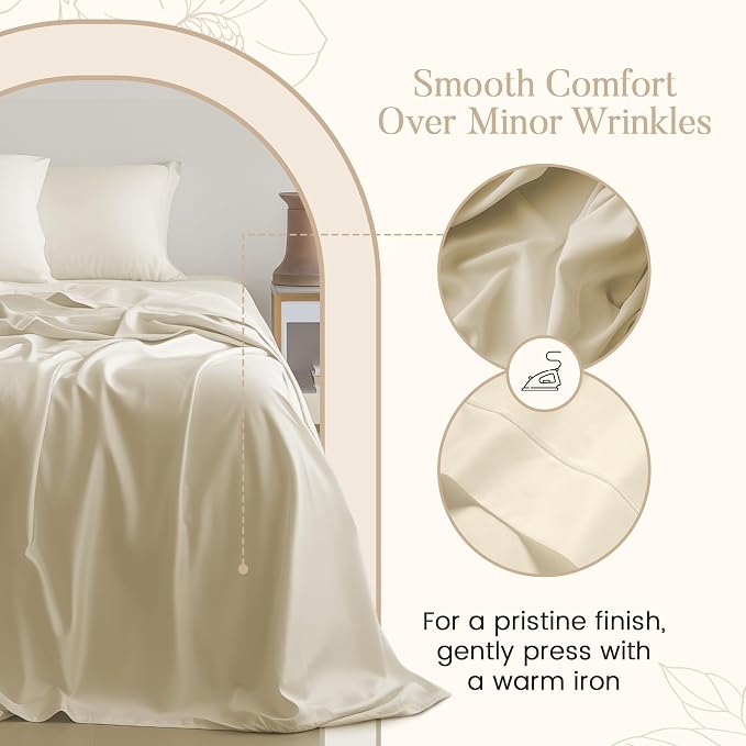 King Sheets Deep Pocket King Sheet Set, 100% Cotton Bed Sheets, 800TC 4PC - Image 6