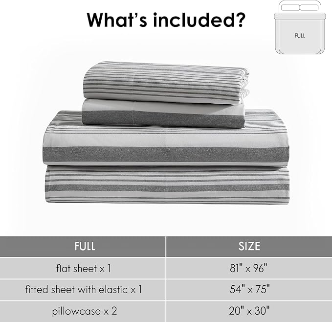 ClevaHome Classic Stripe Sheet Set - Image 5