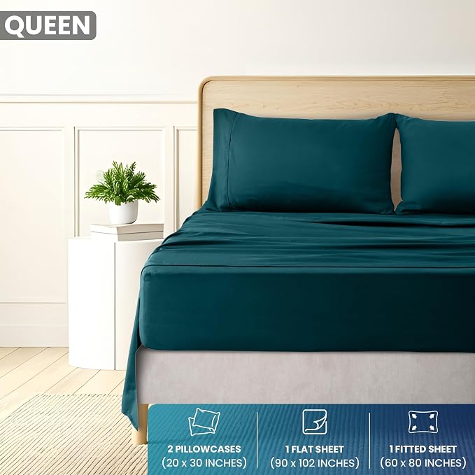 Utopia Bedding Queen Size 4 Piece Sheet Set - Image 2