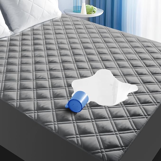 MEELUS Queen Mattress Protector, Breathable Waterproof Mattress Pad Cover by MEELUS