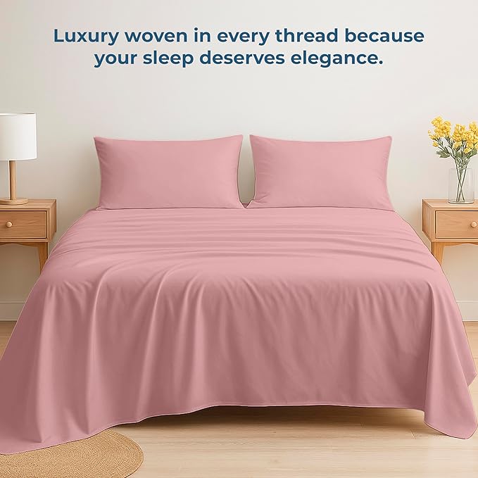 Royale Linen 100% Organic Cotton California King Flat Sheet Only - Image 6