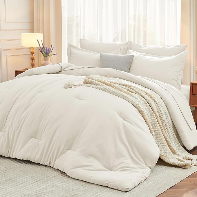 MUXHOMO 5 Pieces Twin XL Comforter Set, Soft Bed in a Bag Twin XL Size by MUXHOMO