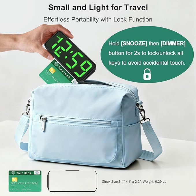 Peakeep Small Battery Powered Digital Alarm Clocks - Image 3