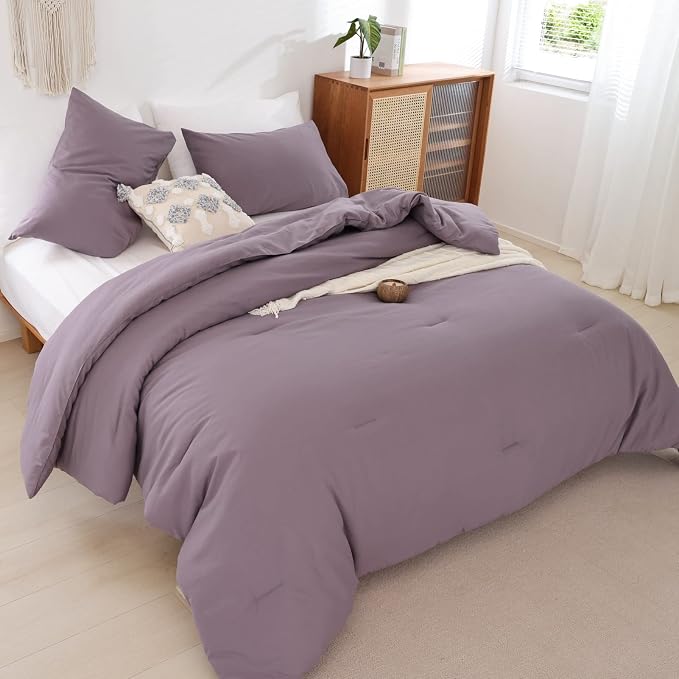 ROSGONIA Oversized Queen Comforter Dusty Purple - Image 5