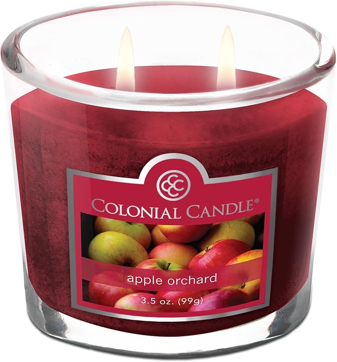 Colonial Candle Apple Orchard Scented Jar Candle, 2 Wick, 3.5 oz, Mottled Wax - Image 3