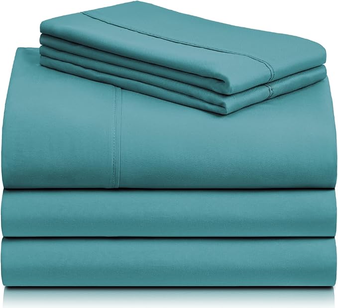 LuxClub 5 PC Split King Sheet Set, Breathable Luxury Bed Sheets, Deep Pockets - Image 9