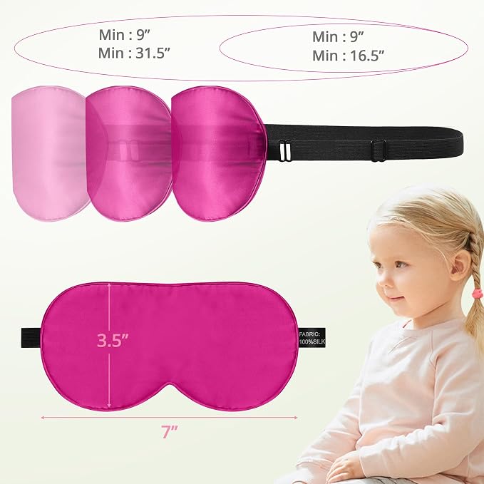 Kids Sleep Mask Eye Cover, 100% Real Natural Pure Silk Eye Mask - Image 6