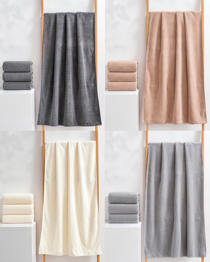sakano Family Sized 8 Piece Towel Bundle, 4 Bath Towels and 4 Hand Towels - Image 2