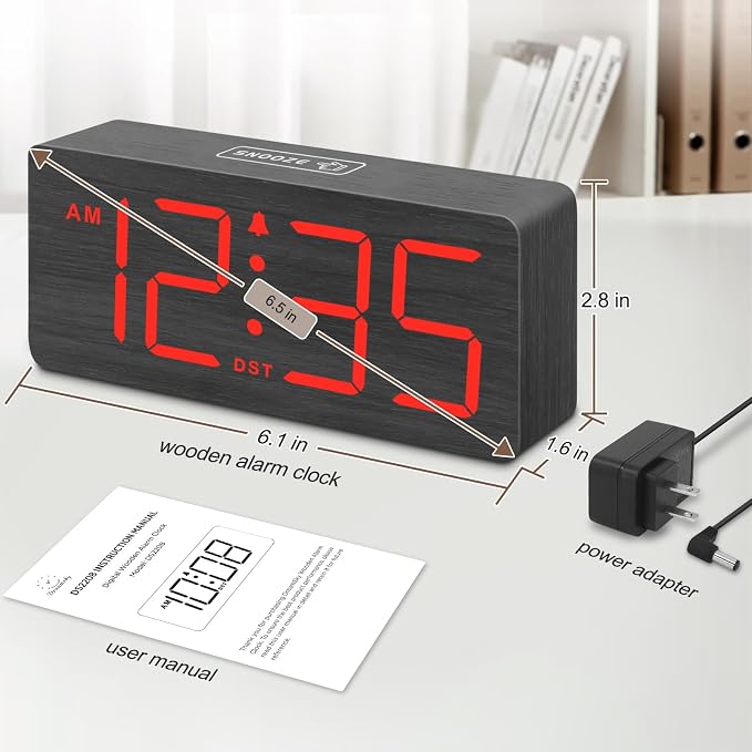 DreamSky Wooden Digital Alarm Clock - Image 6