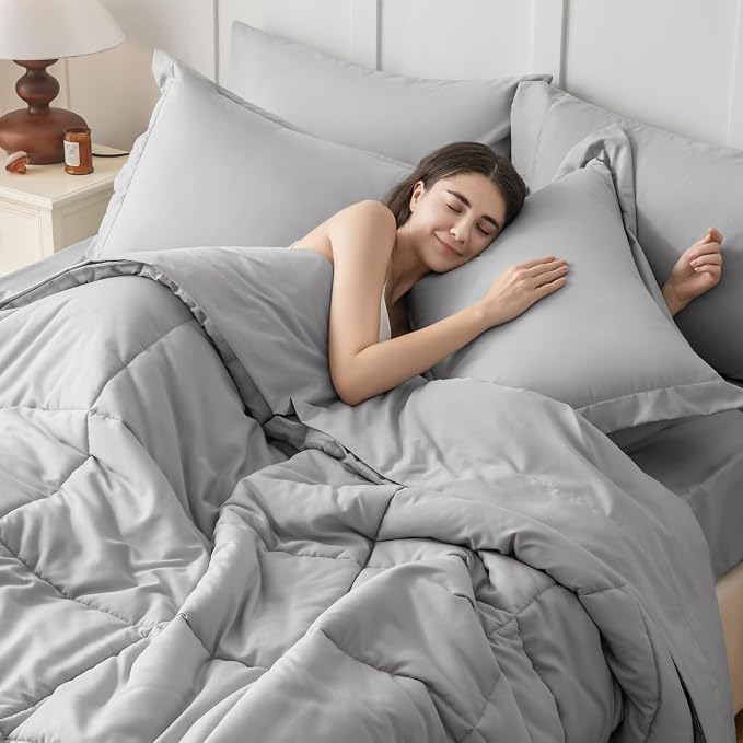 JOLLYVOGUE California King Comforter Set, Ultra-Soft Bed in a Bag Cal King Size - Image 7
