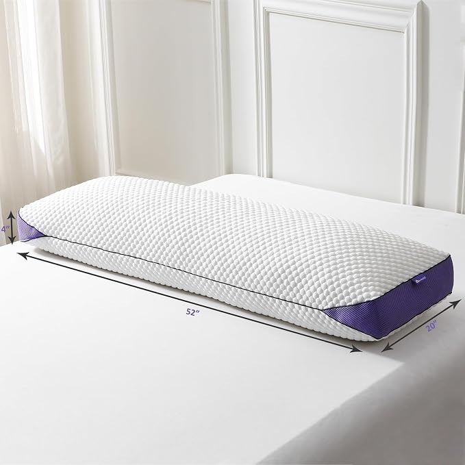 HOMELAB Adjustable Shredded Memory Foam Body Pillow, Cooling Long Pillow - Image 7