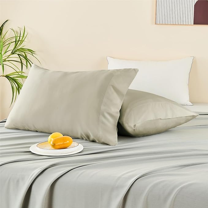 BEDELITE Standard Pillow Cases Set of 2, Rayon Derived from Bamboo, Cooling - Image 7