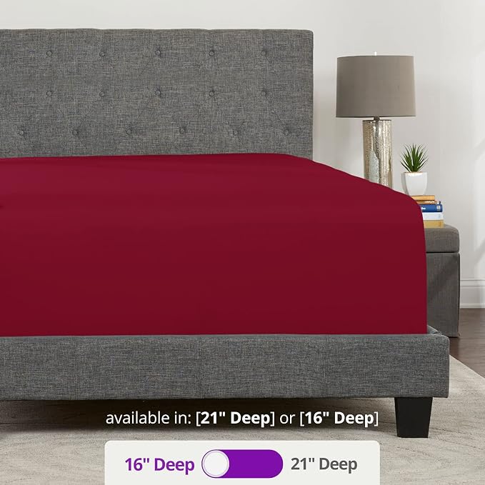Real 16' Deep Pocket Queen Fitted Sheet Fits Perfectly 14'18' Mattresses & - Image 3