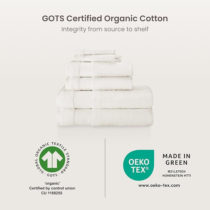 BIOWEAVES 100% Organic Cotton 700 GSM Plush Bath Towels 30" x 58" GOTS Certified - Image 8