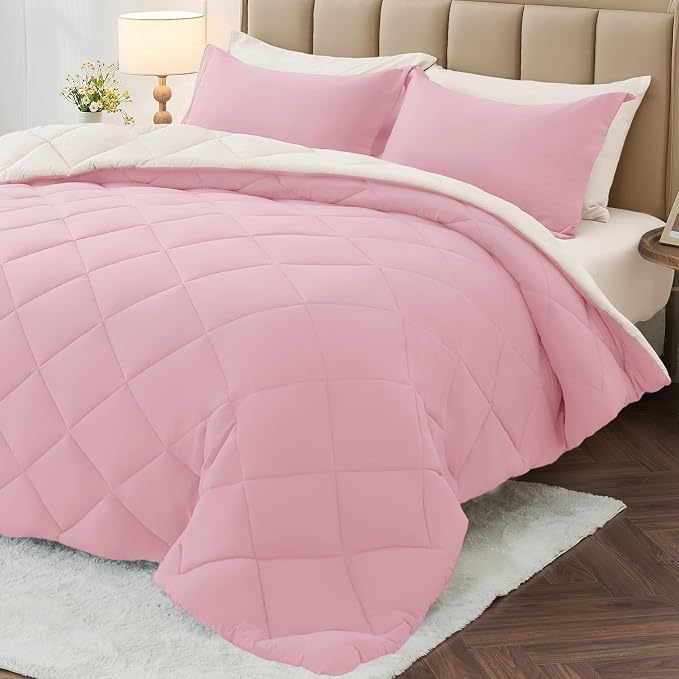 MUXHOMO 7 Pieces King Comforter Set, Reversible Bed in a Bag King Size by MUXHOMO