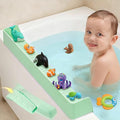 Bathtub Splash Guard for tub Kids& Bath Shelf for Kids – Toddler Bath Tray by Unknown