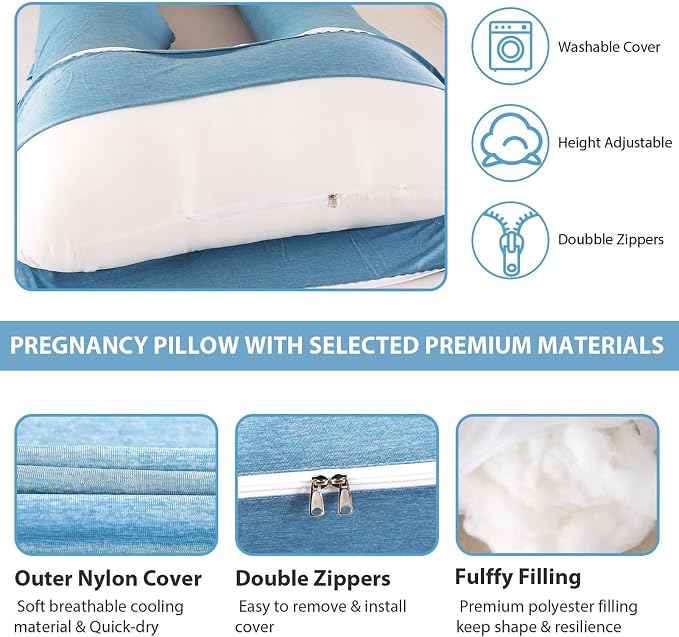 BATTOP Pregnancy Pillow for Sleeping, Maternity Pillow - Image 6