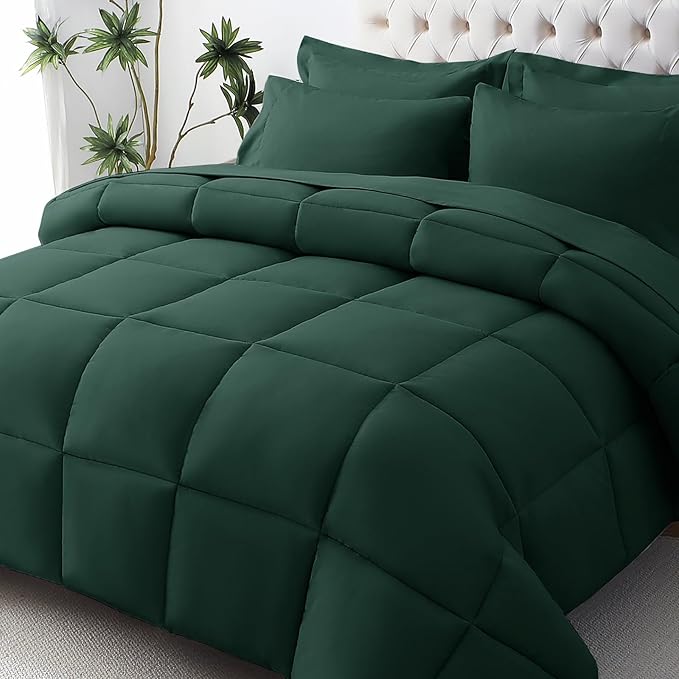 JOLLYVOGUE Queen Comforter Set, Ultra-Soft Bed in a Bag Queen Size 7 Pieces by JOLLYVOGUE