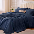 Twin XL Comforter Set Navy by Velorose
