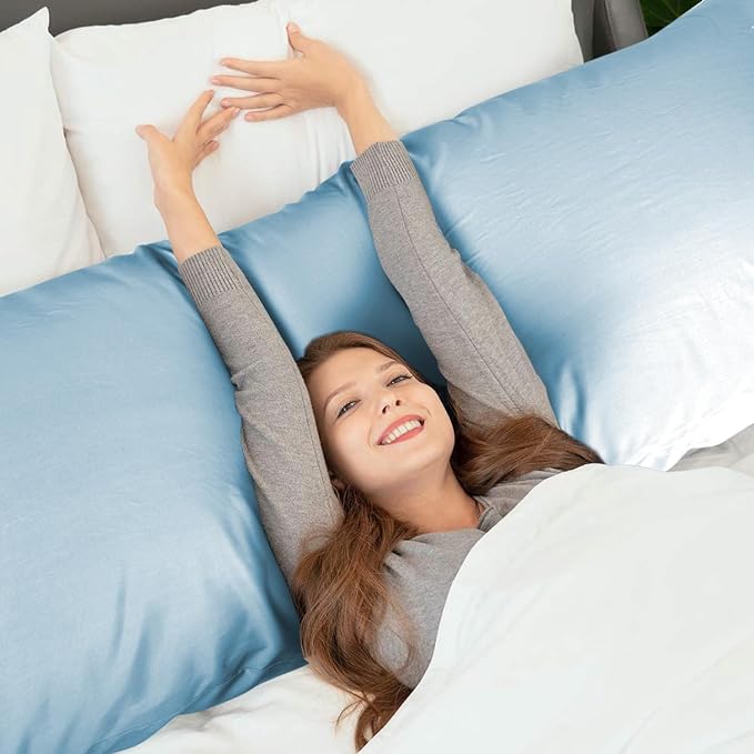 WishSmile Body Pillow Cases Light Blue 20x54 - Image 6