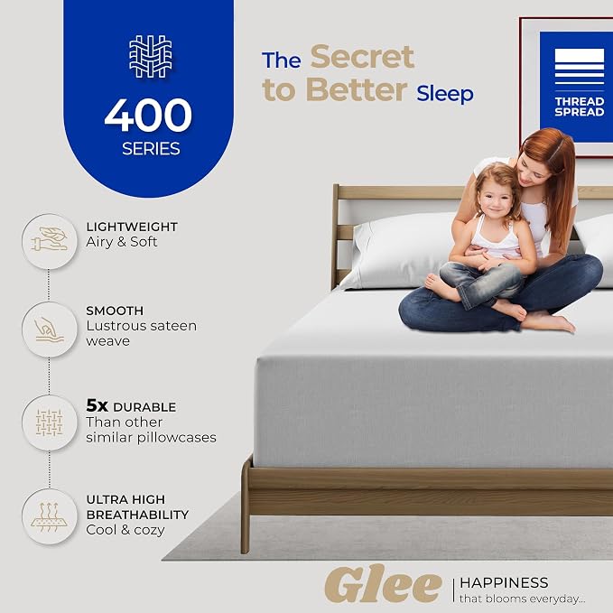 Thread Spread 100% Cotton Pillow Cases Queen Size Set of 2 - Image 2