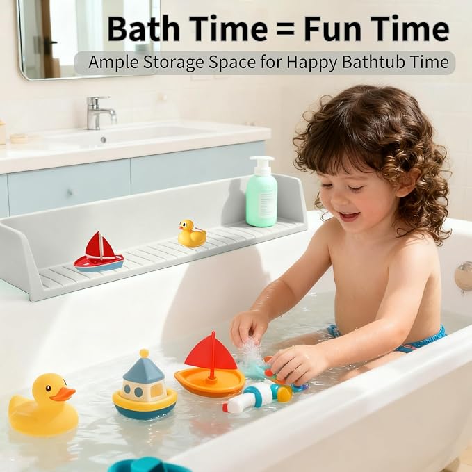 Bathtub Splash Guard for Tub Kids - 31IN Silicone Splash Guard - Image 3