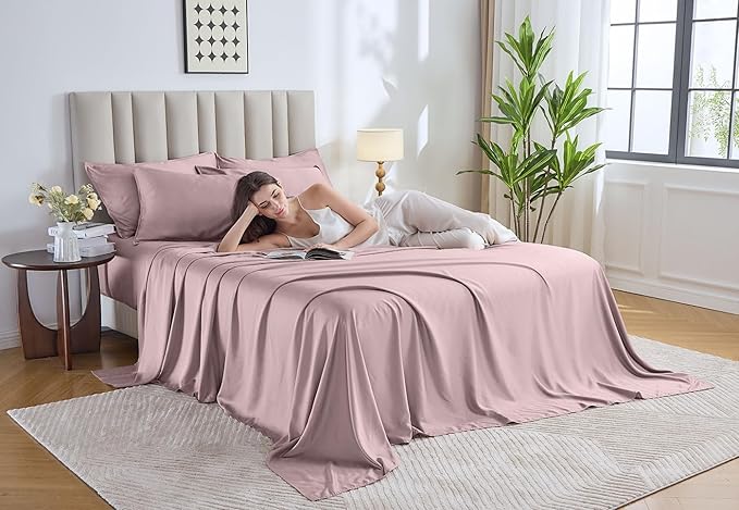 Pure Bamboo Full Sheets, Genuine 100% Organic Viscose Derived from Bamboo Bed - Image 2