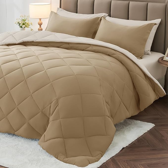 MUXHOMO 5 Pieces Twin Comforter Set, Reversible Bed in a Bag Twin Size by MUXHOMO