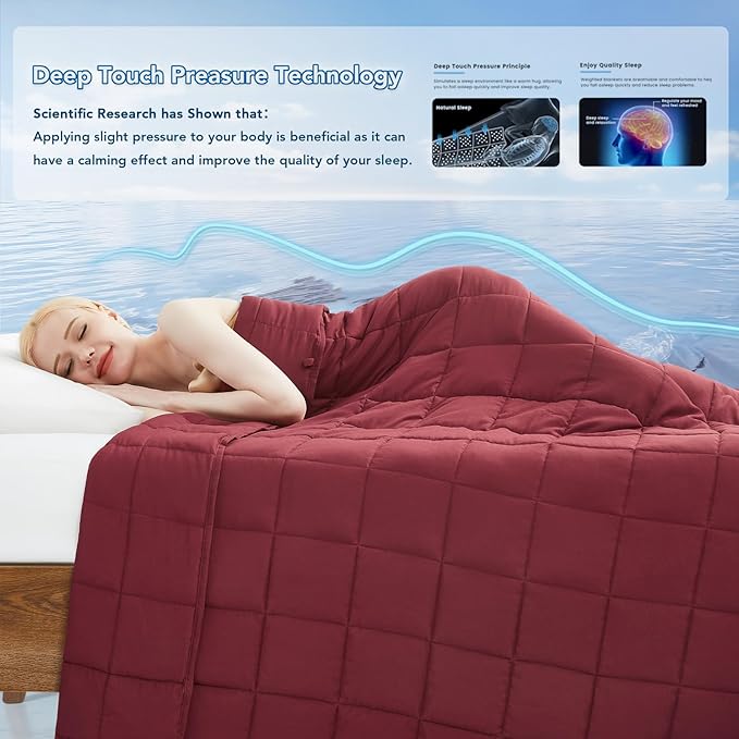 Topcee Weighted Blanket for Adults Queen Size Soft Cooling Heavy Blanket - Image 3