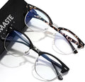 Blue Light Blocking Glasses Vintage Half Frame UV Clear Lens Anti Eyestrain by AOMASTE