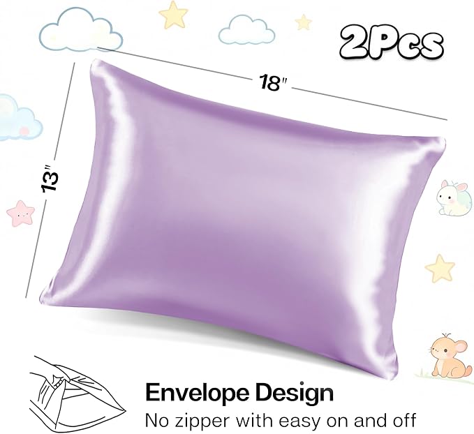 MR&HM Satin Pillowcase for Hair and Skin, Silk Satin Pillowcase 2 Pack - Image 2