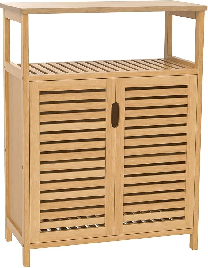 Bamboo Bathroom Storage Cabinet - Image 4