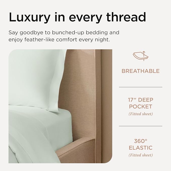Threadmill California King Sheet Sets | 800 Thread Count Cal King Bed Sheets Set - Image 5