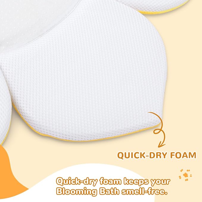 Flower Baby Bath Pad for Infant Bathtub Sink Flower Mat Tub Little Lotus - Image 3