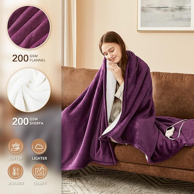 Homemate Heated Blanket Electric Throw - Image 2