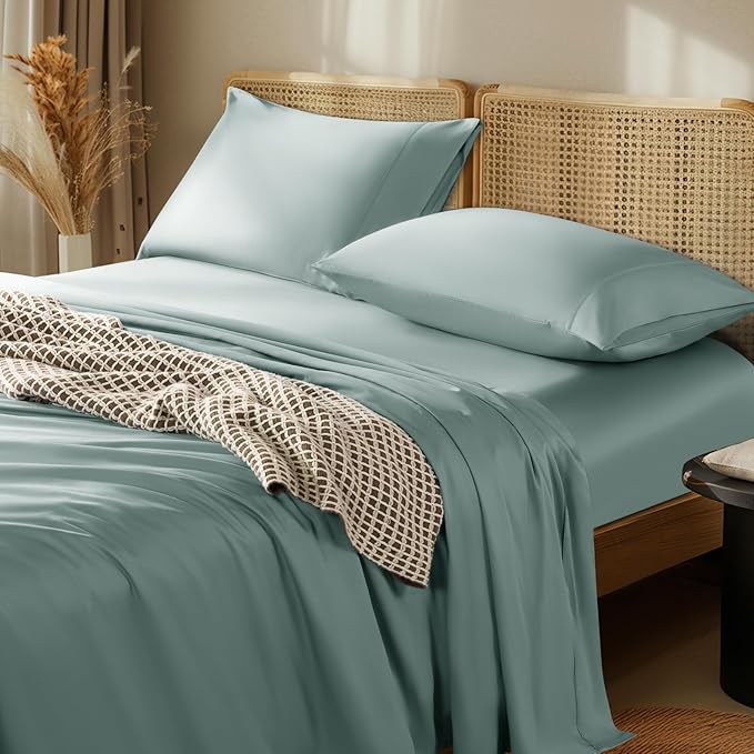 LBRO2M 1000 Thread Count 100% Egyptian Cotton Sheets Set Twin, 3 Piece Sets Bed by LBRO2MBedding