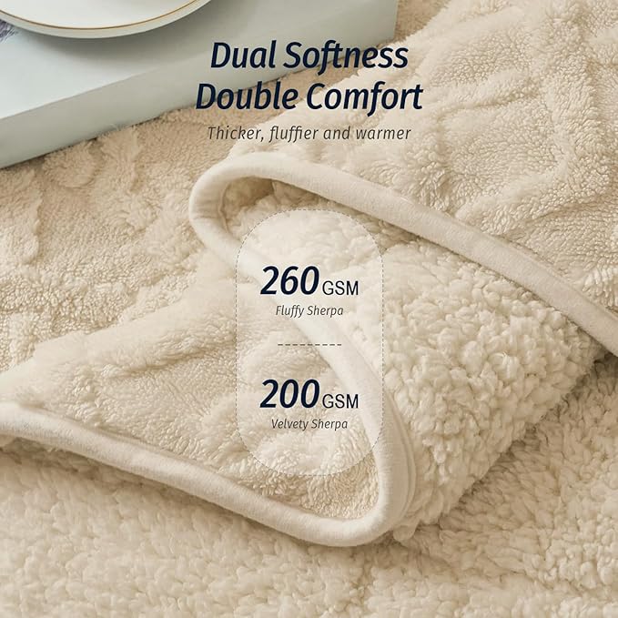 Wemore Weighted Blanket for Adults Twin Size 20 lbs, Dual Sided Soft Fuzzy - Image 2
