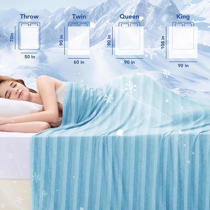 GOHERO Cooling Blanket for Couples- 60"x90" Summer Cooling Throw Blanket for - Image 7