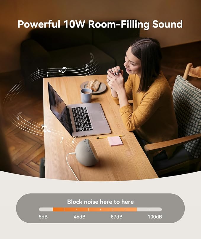 Dreamegg White Noise Machine for Adults - 10W Powerful Sound Machine - Image 4