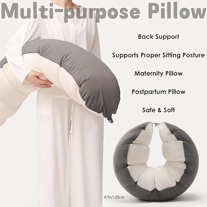 Peallow – Long Round Body Pillow - Image 6