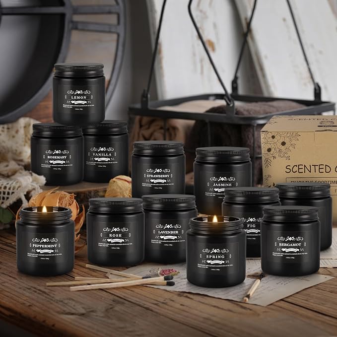YOROXRG Scented Candles Gifts Set 24 Pack Soy Wax Travel Tin Jar Candles - Image 7